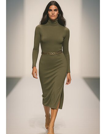 Sukienka khaki  YY300059, YULIYA BABICH