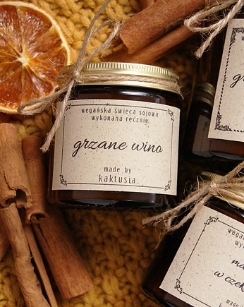 GRZANE WINO - świeca sojowa 120ml, kaktusia