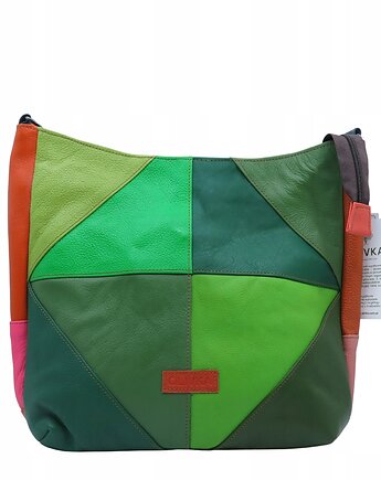 Torebka damska klasyczna skórzana na ramię oryginalna szeroki pasek OLIVKA, Olivka Warsaw