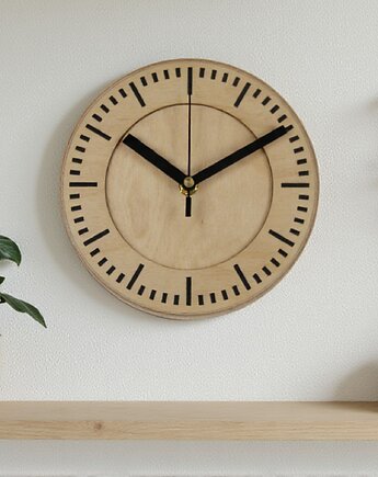 Drewniany Zegar Ścienny  Duży 48cm  -  Cichy Mechanizm, Clock Wood Studio