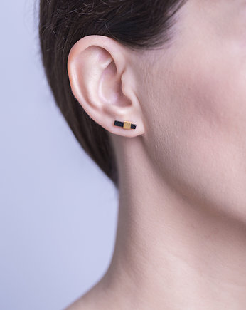 Kolczyki złote/GOLD/ONYX/SHINE, Daria Siwiak Jewellery