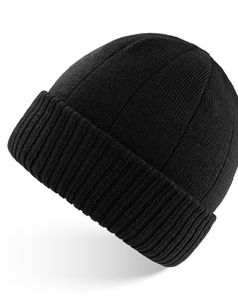 CZAPKA MĘSKA TYPU BEANIE CZARNA, ZIMOWA PAOLO PERUZZI BR-03-BL, Paolo Peruzzi