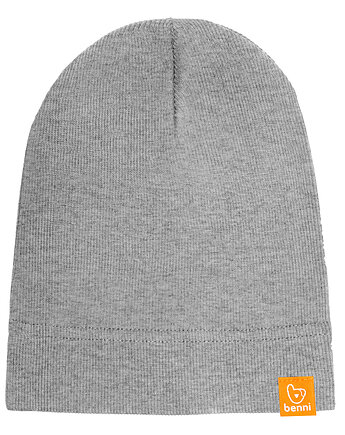 Czapka BASIC prążek cienka - szara, Benni