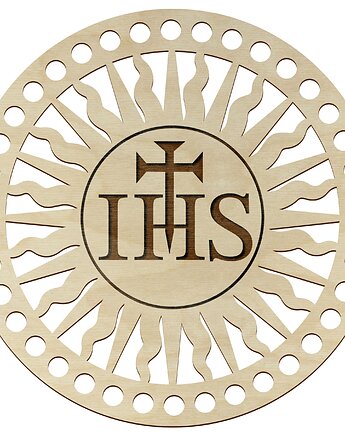 Baza do Szydełkowania Koszyka 20cm na Komunie Chrzest Hostia IHS Koszyk, smxdsgn