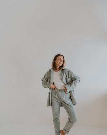 Koszula sztruksowa Totally, baby blue, OWO me