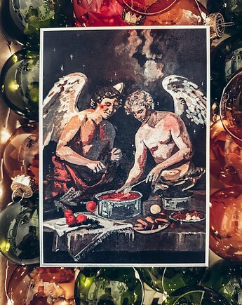 Kartka świąteczna - Barszczyk, Babcia w tramwaju