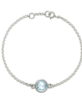 Aura - Bransoletka srebrna z niebieskim topazem, Kuźnia Srebra