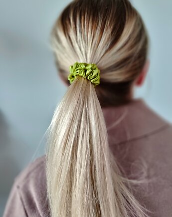 Gumka jedwabna, scrunchie, frotka juicy apple MINI, Capillum