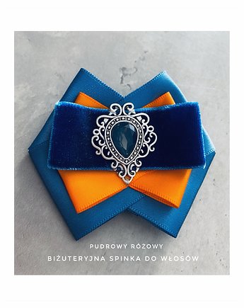 Biżuteryjna spinka do włosów  z kryształkiem   New, Pudrowy Różowy