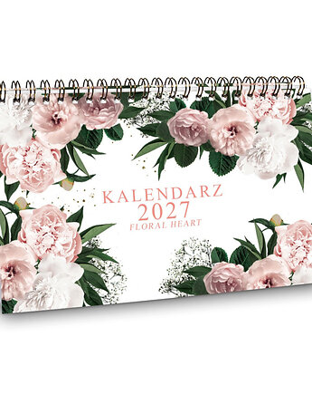 Kalendarz 2027 biurkowy FLORAL wolnostojący, Planerum