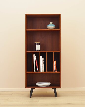 Regał tekowy, duński design, lata 70, produkcja: Dania, Przetwory design
