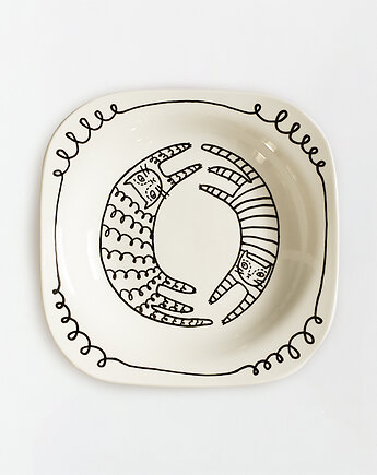 Talerz na ścianę - dwa koty, EMPE artstudio