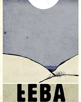 Poster Łeba (R. Kaja) 98x68 cm w ramie, PAKOWANIE PREZENTÓW - prezenty diy