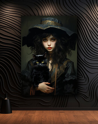 Portret Czarownicy - Plakat - Druk - Czarownica, Wiedźma, Halloween #24, Black Sapphire Art