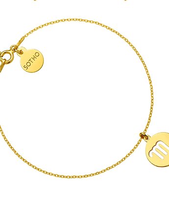 Złota bransoletka z zodiakiem Skorpiona, SOTHO