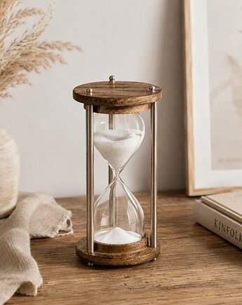 Klepsydra TIMEGLAS drewno mango 16x8 cm, MIA home