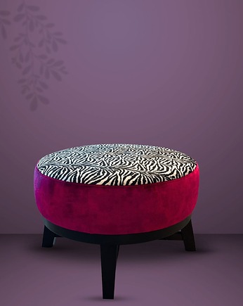 Podnóżek, pufa, stolik Vito Wilde, aksamitny, tapicerowany, Flamingos