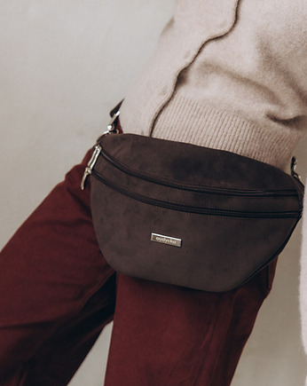 Nerka XL z grubego nubuku tapicerskiego w kolorze brunatnym, Karolina Audycka