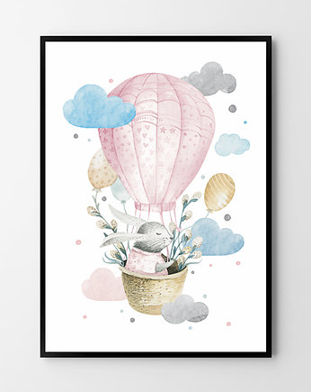 Odlotowy zajączek różowy - plakat, HOG STUDIO
