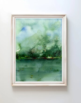 Oryginalna akwarela. Pejzaż A4, Malgorzata Domanska