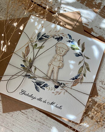 Ręcznie robiona kartka gratulacje z okazji uzyskania absolutorium, sorte