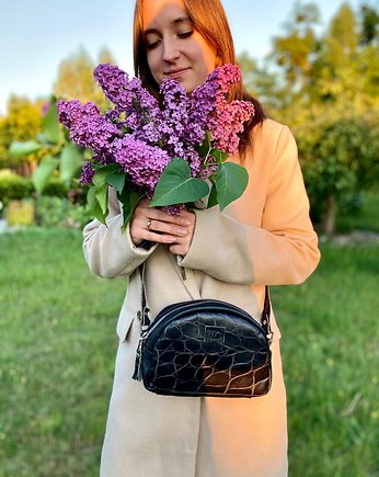 Czarna torebka torebeczka na ramię, Marzenia_handmade