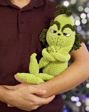 Maskotka Grinch, Prezent na Mikołaja, Prezent przytulanka dla dziecka, EcoToysByNastya
