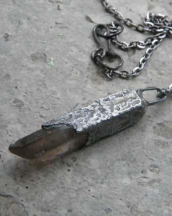 Kloc z kwarcem dymnym - naszyjnik, Beata Trotter