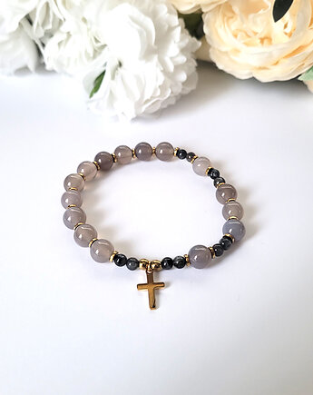 RÓŻANIEC na rękę z kamieni naturalnych, Seylla pracownia