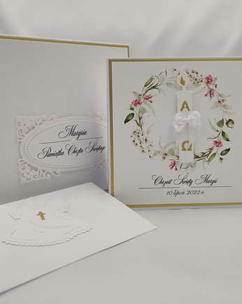 Pamiątka chrztu w pudełku z kopertą, C 23A, Anna Art and Crafts