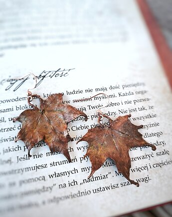 Listki klonowe I kolczyki miedziane, Treemasters Copper Jewelry