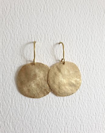 Kolczyki ZEN kółka duże 2,5 cm, surowy mosiądz