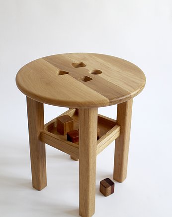 Drewniany stolik edukacyjny / sorter kształtów 2, OKAZJE - Prezent na Chrzciny