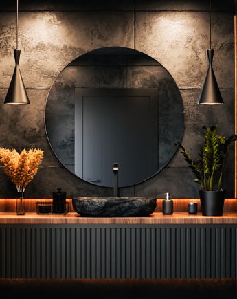 Lustro okrągłe Fi 50 cm, EMRA WOOD DESIGN