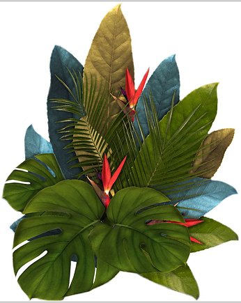 Naklejka Jungle Leaves 120x100cm, Yellow Tipi