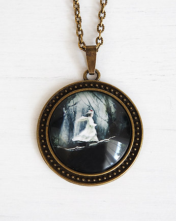 Medalion, naszyjnik - Magiczny las - duży, brąz, yenoo