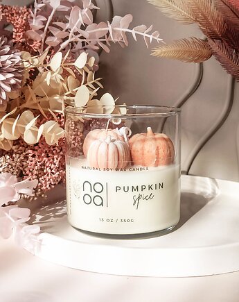 Jesienna Świeca Sojowa Pumpkin Spice - Świeca o zapachu dynii, NOOA