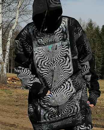 opart  black  hoodie, ODIO TEES