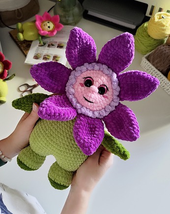 Duży kwiat pluszowy, Przytulanka dla dziecka, Maskotka na prezent, EcoToysByNastya