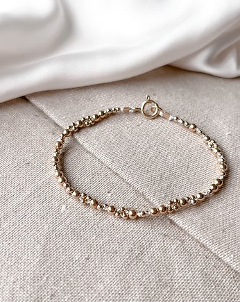 Złota Brasnoletka Maxi Bubble z tradycyjnym zapięciem, Martellie Jewellery