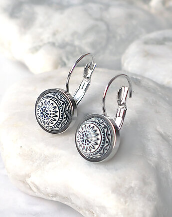 UNIKATOWE KOLCZYKI z mozaiką - Blue Mosaic, Chodelska Art Studio