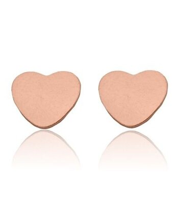 Kolczyki serduszka z różowego złota, SOTHO