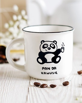 Kubek PanDa Kawusię, dla miłośnika kawy, Pracownia Faramuszka