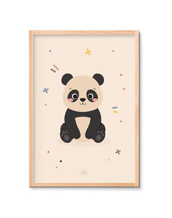 Panda plakat Montessori, Lisia Rodzinka