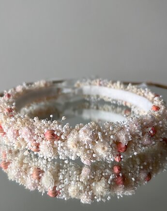 Wianek komunijny na głowę z gipsówki  - komunia, chrzest, sesja, urodziny, MOM&SISdekorują