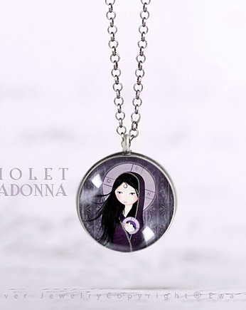 Fiołkowa Madonna - srebrny simple, Ewa Saj  Silver