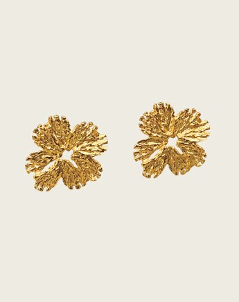 Złote kolczyki - Kwiaty Polne, KOS jewellery