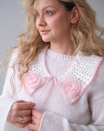 Kołnierzyk Rosa, handmade