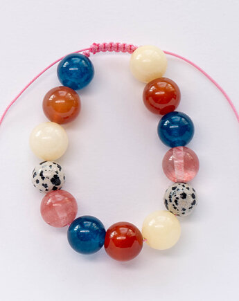 Bransoletka z dużych kamieni, Flow handmade