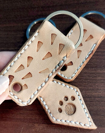 Brelok skórzany handmade, zestaw 2 szt.Skóra licowa, QUKI